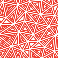 Poster - Triangles background. Large shape size. Multiple repeated inner triangles. Solid color style. Repeatable pattern. Classy vector tiles. Seamless vector illustration.