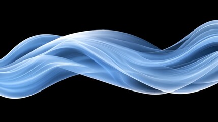 Poster - Futuristic blue light streaks create dynamic flowing patterns against a dark background in an impressive visual display