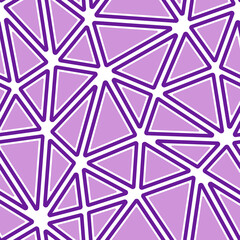 Poster - Geometric template background with rounded solid shapes in frames. Features big triangles in a one-tone colored style. Repeatable pattern with a modern vector design. Seamless vector illustration.