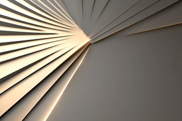 Poster - An abstract geometric design with layered diagonal shapes and soft golden light emanating from the center creates a modern and sophisticated composition.