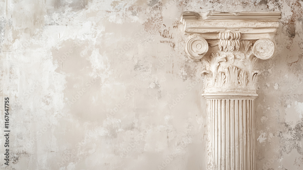 Antique background with Corinthian column background. Antique Ancient ...