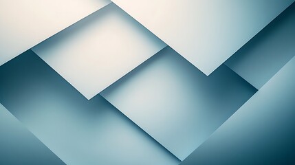 Poster - Abstract Blue and White Geometric Shapes Design