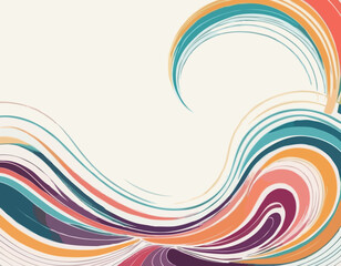 Poster - vector abstract colorful flowing wave lines. design element for wedding invitation, greeting card