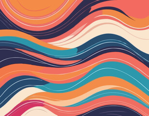 Poster - vector abstract colorful flowing wave lines. design element for wedding invitation, greeting card