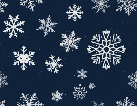 Vector Snowflakes icons. Blue Glitter Snowflake. Winter snow. Merry Christmas pattern