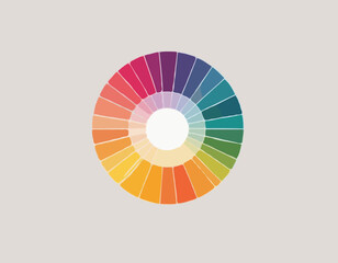 Poster - Abstract shiny color spectrum round design element