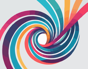 Poster - Color Lines with Gradient. Abstract Modern Shapes. Vector Background with Color Dynamic Ribbon. Flowing Spiral Strokes.