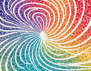 Poster - Abstract Color Lines with a Gradient. Vector Pattern with Splash Shapes. Wavy Swirl Design Elements. Squiggly Spiral Background