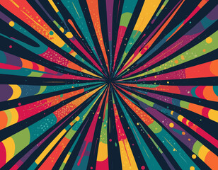 Fototapete - Abstract Celebration Background with Color Lines. Swirl Elements with Gradients. Carnival 3D Pattern