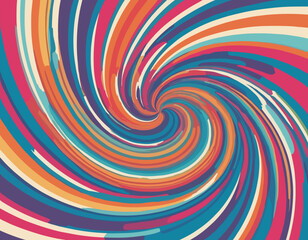 Poster - Abstract Celebration Background with Color Lines. Swirl Elements with Gradients. Carnival 3D Pattern