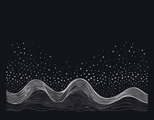 Poster - Circle Shape Gradient Lines on a Black Background. Abstract Geometric Curve Pattern. Creative Vector Neon Colored Gradient