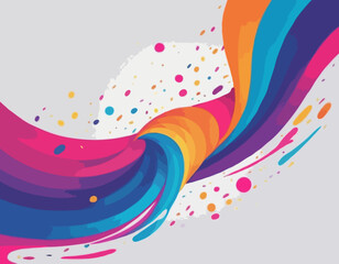 Poster - Abstract Gradient Lines. Vector 3d Fluid Graphic Shapes. Dynamic Liquid Spiral and Curve Colorful Stripes. Digital Graffiti Gradient Confetti Design