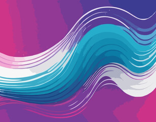 Poster - Abstract Gradient Lines. Vector 3d Fluid Graphic Shapes. Dynamic Liquid Spiral and Curve Colorful Stripes. Digital Graffiti Gradient Confetti Design