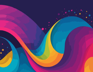 Poster - Abstract Gradient Lines. Vector 3d Fluid Graphic Shapes. Dynamic Liquid Spiral and Curve Colorful Stripes. Digital Graffiti Gradient Confetti Design