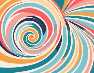 Poster - Abstract Background with Dynamic Colorful Swirl Line Shapes. Vector Geometric Pattern with Squiggle Gradient Elements