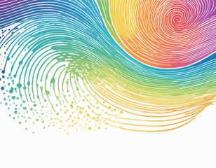Poster - Abstract Backgrounds with Color Squiggle Lines. Rainbow Gradient Design Elements
