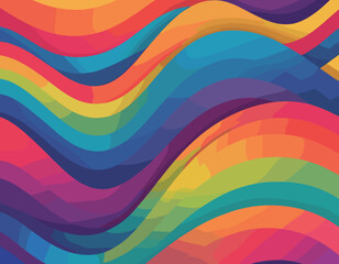 Poster - Abstract Background with Color Gradient Line Pattern. 3D Shape Graphic Element. Vector Design with Curve and Spiral Ribbon Waves