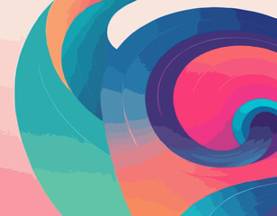 Poster - Abstract Background with Gradient Lines. Vector 3d Fluid Graphic Shapes. Dynamic Liquid Curve Colorful Stripes. Modern Design of Minimal Color Swirl and Blend Elements