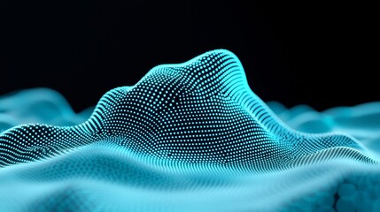 Poster - Abstract wave-particle technology background design, illustrating the concept of big data communication and science technology.
