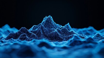 Poster - a design featuring an abstract wave-particle technology background, representing the concept of big 