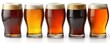 © typepng - A curated collection of craft beers presented in stylish glasses, with their rich hues and frothy crowns, perfect for beer enthusiasts or events