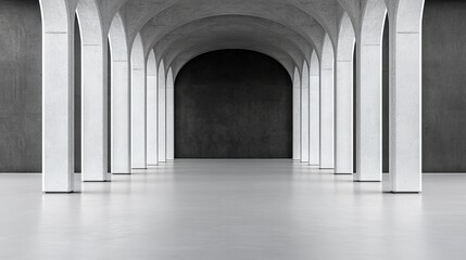 Poster - Urban architecture featuring concrete blocks in an industrial style serves as a background wallpaper.