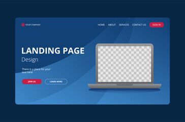 abstract landing page design.