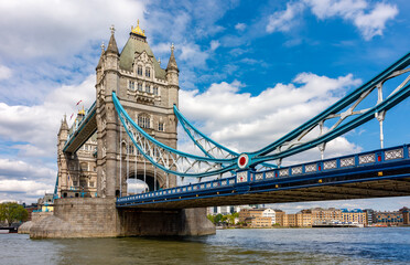 Wall Mural - Famous Tower bridge over Thames river, London, UK