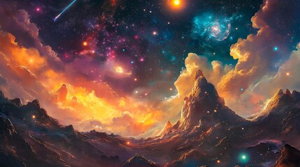 Wall Mural - man in the mountains