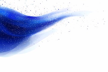 Wall Mural - abstract blue wave design with stars and light effects for background