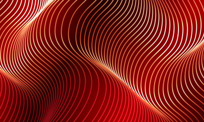 luxury wave stripe background. glowing red lines pattern.