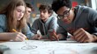 © irawan - Teenagers Collaboratively Create a Group Drawing Project