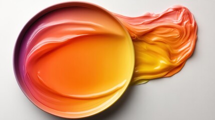 Poster - A captivating bowl filled with vibrant liquid shades flowing elegantly, presenting a stunning visual representation of color and emotion that attracts creative spirits.