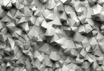 Poster - conc triangle futuristic science polygon white geometric digital gray pattern background