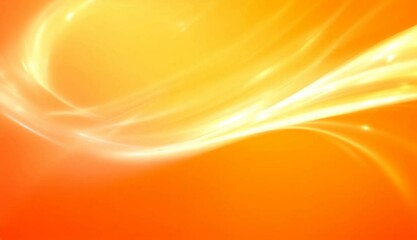 Poster - Beautiful Abstract Background in Warm Shades of Orange with Flowing Light Effects