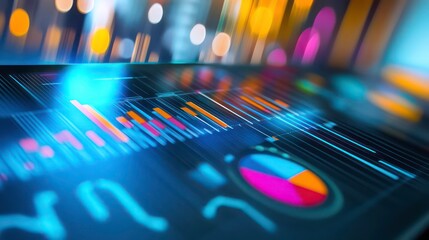 Poster - optimizing marketing performance with a detailed stock illustration showing data analysis, performance metrics, and optimization strategies being implemented to maximize ROI and drive business growth