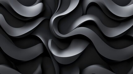 Poster - seamless 3d wallpaper with smooth gradients and curved patterns