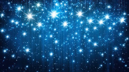 Wall Mural - stars fading in brightness as they stretch across a dark-to-light blue gradient.