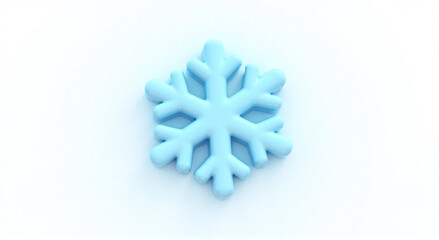 Canvas Print - snowflake isolated on white background