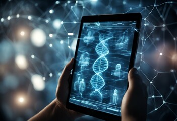 Aufkleber - tablet write network medical digital c doctor record healthcare electronic medicine dna