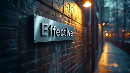 Leinwandbilder - Sign for Effective Business Displaying Professionalism in Urban Environment