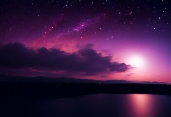 Wall Mural - stars astro clouds galaxy blue stars purple sky observing night space gradient