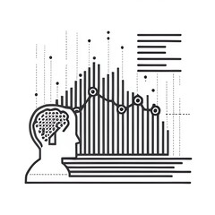 Poster - Mind's Data: Abstract Line Art of Thought and Progress