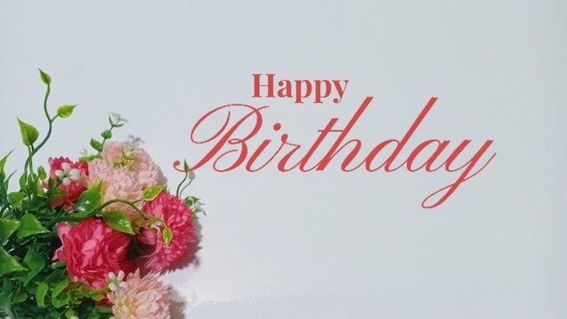 
birthday celebration. birthday greeting card with floral background
