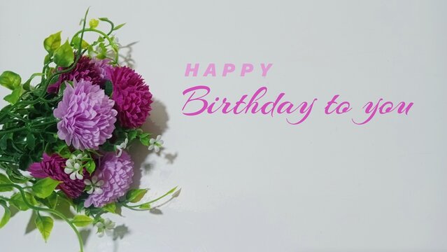 
birthday celebration. birthday greeting card with floral background