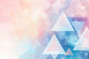 Poster - Abstract pastel triangles on a soft, dreamy background. Perfect for branding, websites, and presentations.