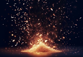 Wall Mural - fire particles abstract background glitter background sparks dark fire black embers fire