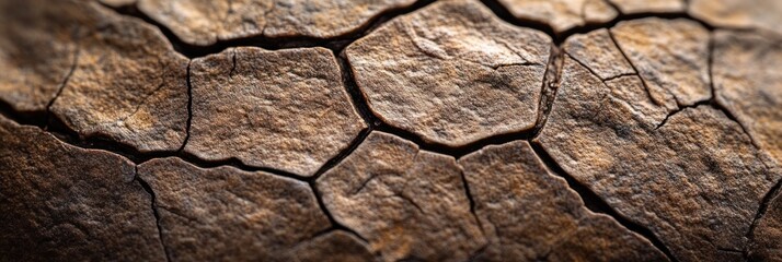 Poster - Close-up of cracked, dry earth texture.