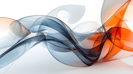 Aufkleber - An intricate abstract composition with layers of transparent shapes, overlapping to create a visually engaging and dynamic design full of depth and fluidity