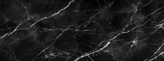 Poster - Black marble texture with white veins.